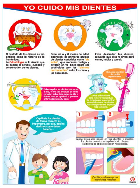 Póster Yo Cuido Mis Dientes | Polillita Material Didáctico