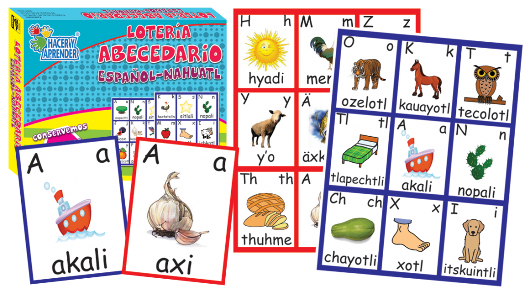 Lotería Abecedario Español – Náhuatl | Polillita Material Didáctico