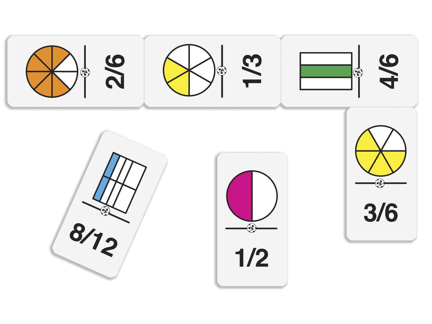 Dominó De Fracciones Equivalencias J 0036 Polillita Material Didáctico